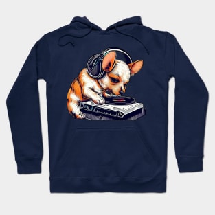 Music cute dog | Black, orange, and yellow Hoodie